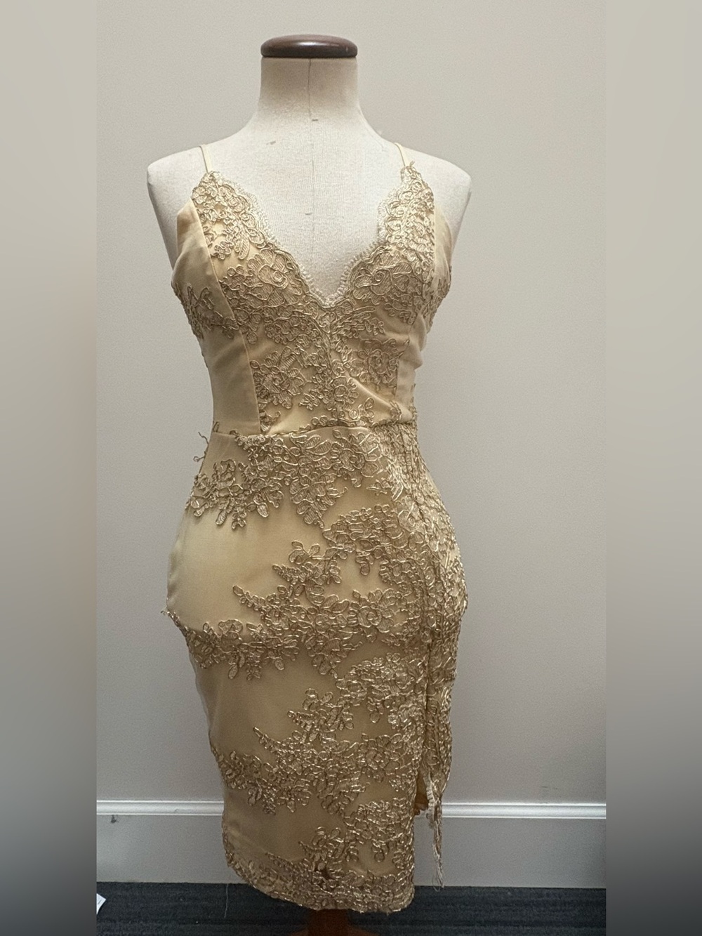 Golden Lace Dress